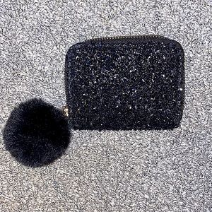 SHEIN Black Sparkly Card Holder